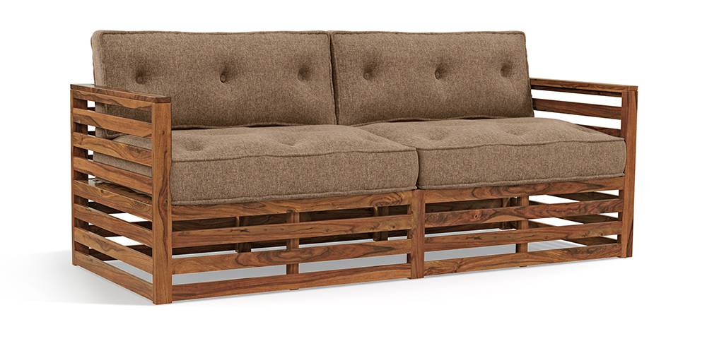 Raymond Wooden Sofa - Teak Finish (Safari Brown)